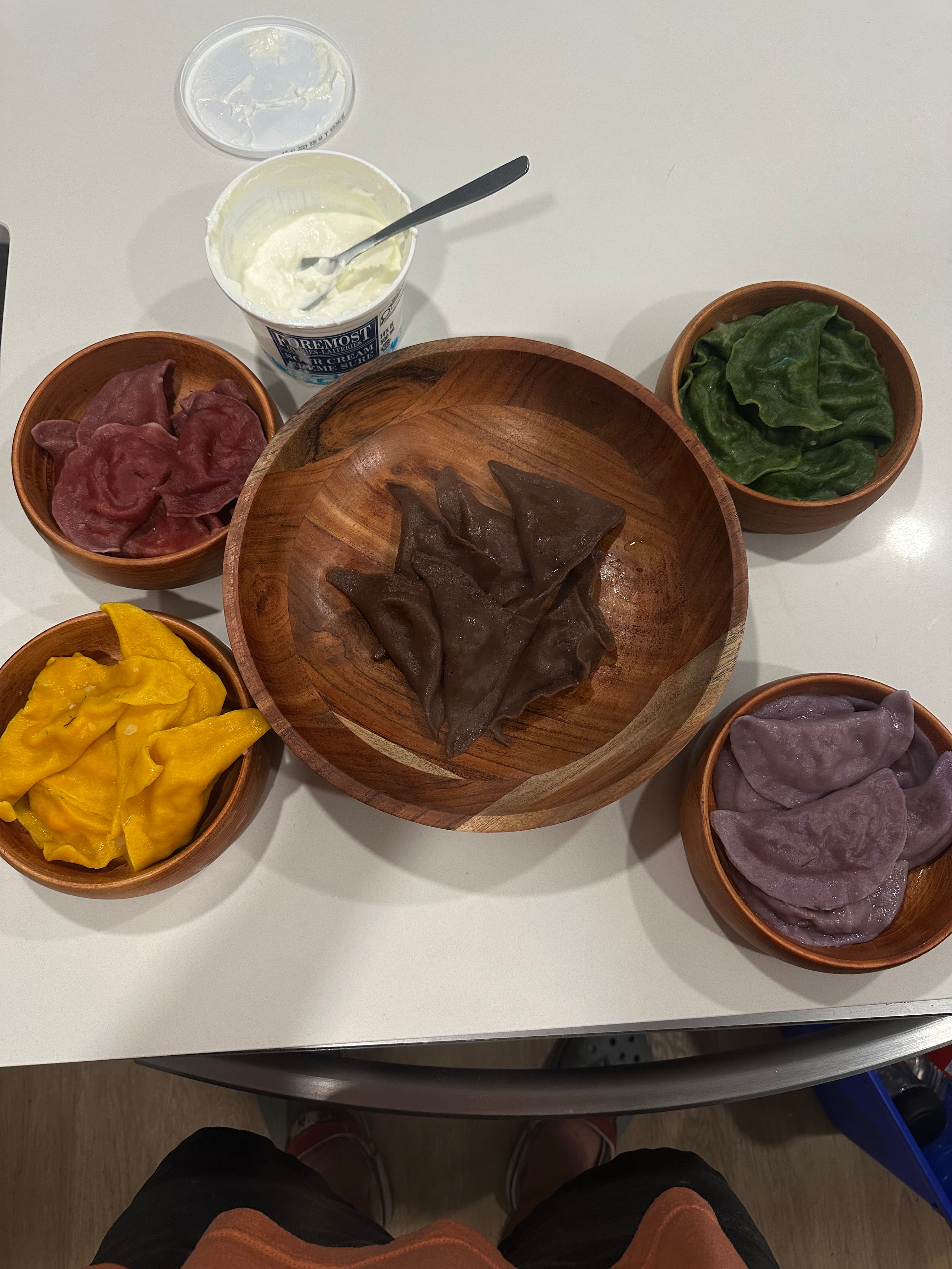 Colourful Pierogies